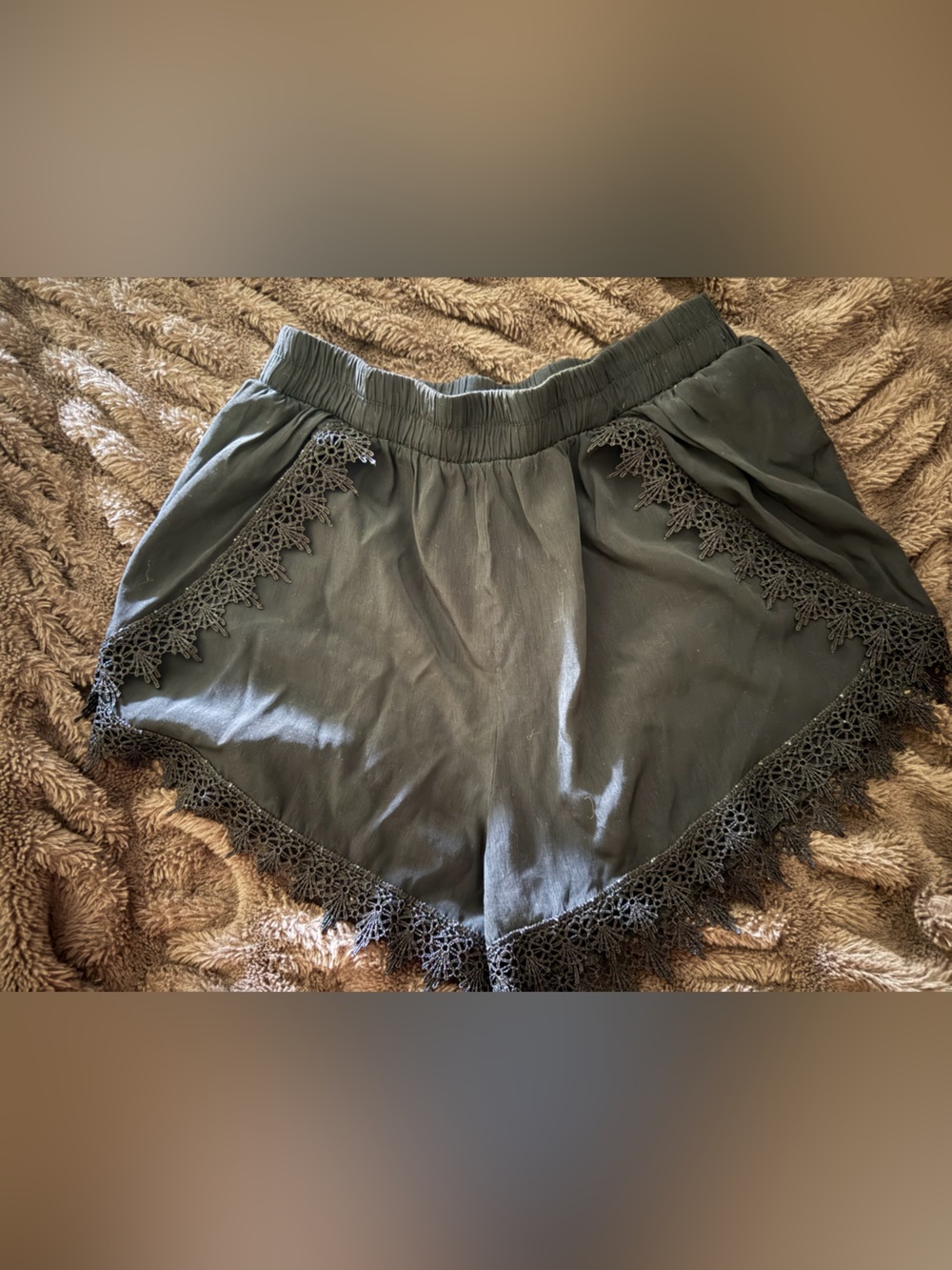 Revolution High-Waist Lace-Trim Shorts - boho
